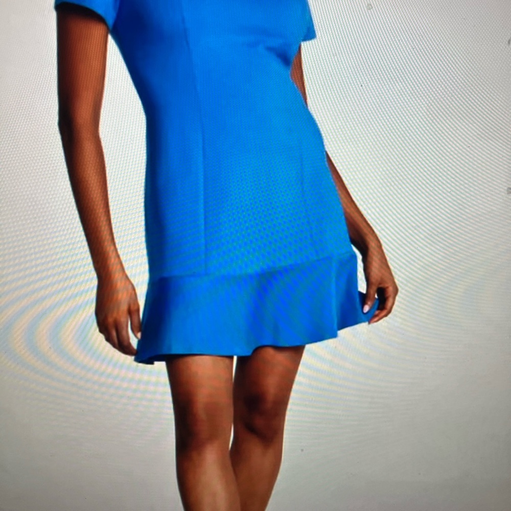 SPANX Point Flare Mini Short-Sleeve Dress in Royal Blue
Like New